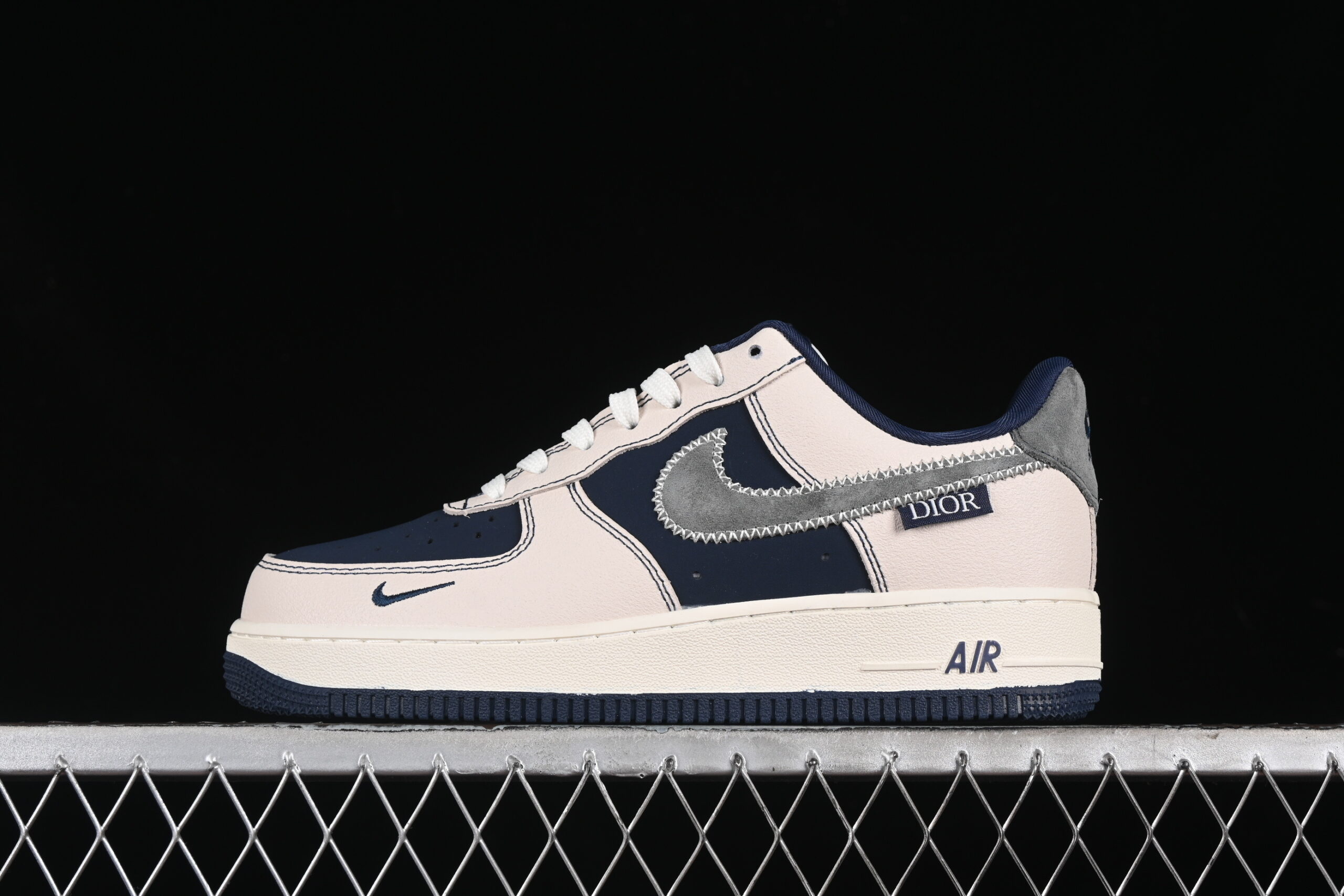 Nike Air Force 1'07 Low Collaboration - Cream Blue Air Force 1 Low Top Casual Skate Shoes KK1988-012