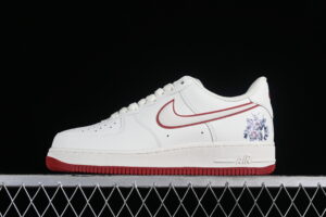 Nike Air Force 1'07 Low Cream Red Air Force 1 Low Top Casual Skate Shoes KK1256-658