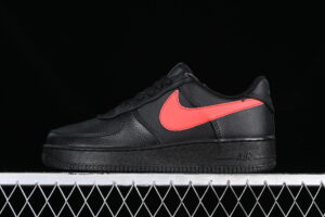Nike Air Force 1'07 Low Black Red Air Force 1 Low Top Casual Skate Shoes CI9553-011