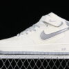 Nike Air Force 1'07 Mid Cream Grey Star Pattern Air Force 1 Mid Top Casual Skate Shoes Glitter SH0235-522