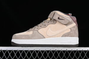 Nike Air Force 1'07 Mid Cream Yellow Suede Air Force 1 Mid Top Casual Skate Shoes CG9908-102