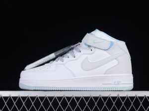 Nike Air Force 1'07 Mid Star Pattern Blue Colorway Air Force 1 Mid Top Casual Skate Shoes Glitter MK0619-255