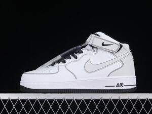 Nike Air Force 1'07 Mid Star Pattern Black White Colorway Air Force 1 Mid Top Casual Skate Shoes Glitter MK0619-222