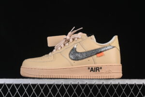 Off-White x Nike Air Force 1 Low "Sesame" OW Collaboration Air Force 1 Low Top Casual Skate Shoes FD6900-200