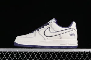 Stussy x Nike Air Force 1'07 Low Collaboration Purple Air Force 1 Low Top Casual Skate Shoes UN1635-222
