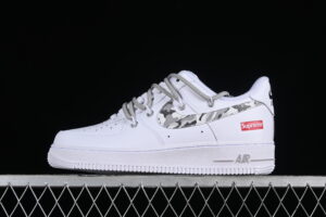 Supreme x Nike Air Force 1'07 Low "box logo" Air Force 1 Low Top Casual Skate Shoes UP1658-595