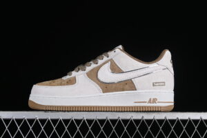Supreme x Nike Air Force 1'07 Low Grey Suede Collaboration Air Force 1 Low Top Casual Skate Shoes ME2392-101