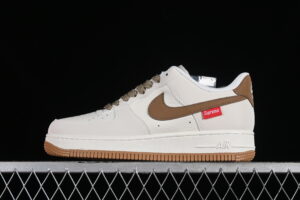 Supreme x Nike Air Force 1'07 Low Series - Brown Air Force 1 Low Top Casual Skate Shoes HD1968-019