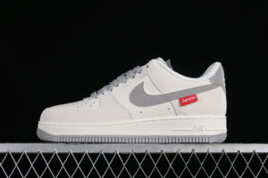 Supreme x Nike Air Force 1'07 Low Cream Grey Air Force 1 Low Top Casual Skate Shoes HD1968-018