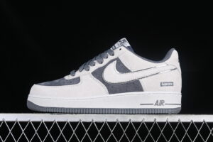 Supreme x Nike Air Force 1'07 Low Collaboration Grey Suede Air Force 1 Low Top Casual Skate Shoes ME2392-107