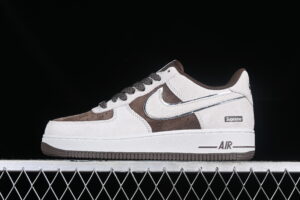 Supreme x Nike Air Force 1'07 Low Collaboration Grey Suede Air Force 1 Low Top Casual Skate Shoes ME2392-102