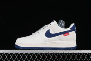 Supreme x Nike Air Force 1'07 Low Collaboration Blue Air Force 1 Low Top Casual Skate Shoes HD1968-025