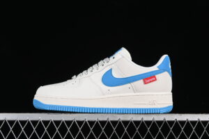 Supreme x Nike Air Force 1'07 Low Collaboration Blue Air Force 1 Low Top Casual Skate Shoes HD1968-024