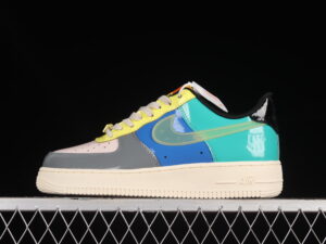 Undefeated x Nike Air Force 1'07 Low "Celestine Blue" Collaboration Air Force 1 Low Top Casual Sports Skate Shoes DV5255-001
