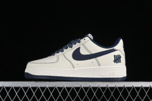 Undefeated x Nike Air Force 1'07 Low Cream Blue Air Force 1 Low Top Casual Skate Shoes UN2395-522