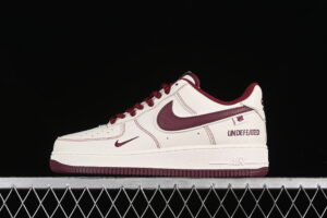 Undefeated x Nike Air Force 1'07 Low Cream Red Air Force 1 Low Top Casual Skate Shoes UT2023-206