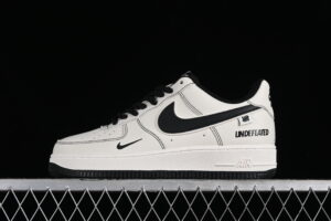 Undefeated x Nike Air Force 1'07 Low Cream Black Air Force 1 Low Top Casual Skate Shoes UT2023-201