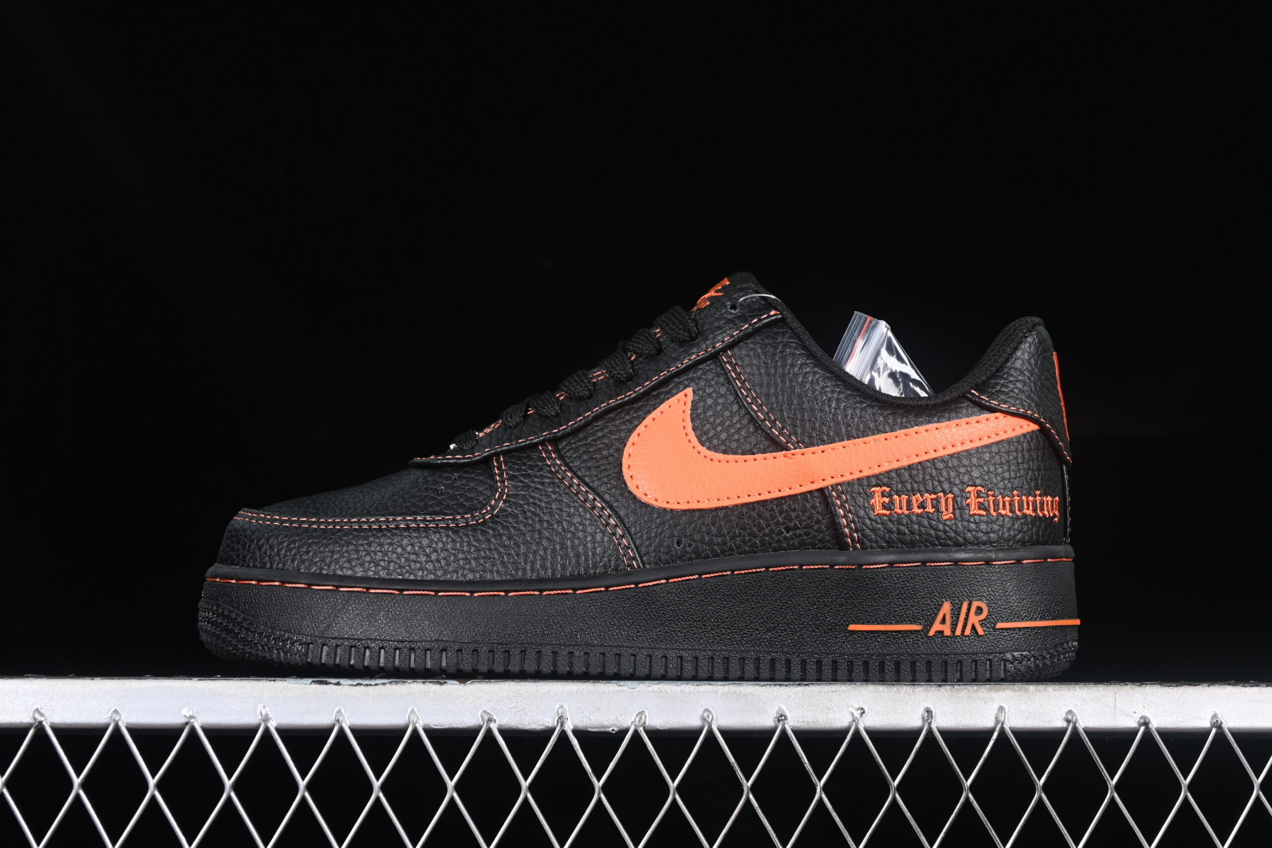 Vlone x Nike Air Force 1'07 Low Collaboration Black Air Force 1 Low Top Casual Sports Skate Shoes AA5360-001