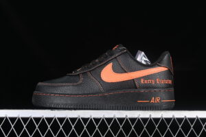 Version Vlone x Nike Air Force 1'07 Low Collaboration Black Air Force 1 Low Top Casual Sports Skate Shoes AA5360-001